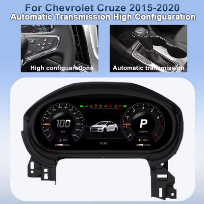 12.3" LCD Dashboard For Chevrolet Cruze 2015-2020 Car Digital Instrument Cluster | PareiAuto