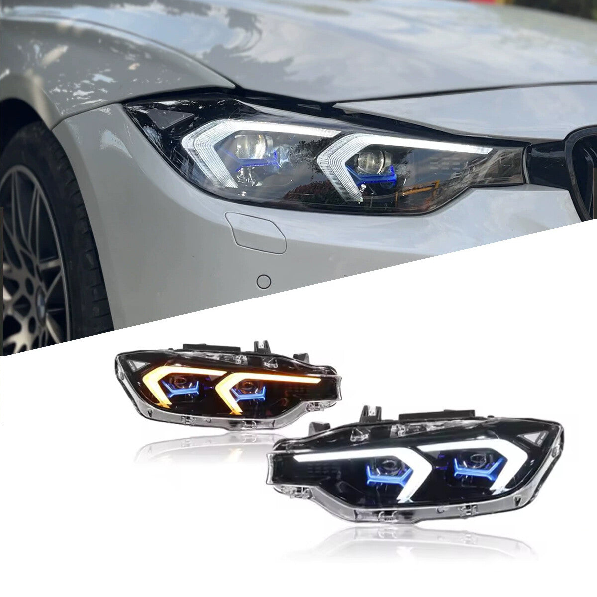 Upgraded LED Headlights Assembly For BMW F30 F35 3 Series 2013 2014 2015 2016 2017 2018 Front DRL Lamp LED Headlight Assembly