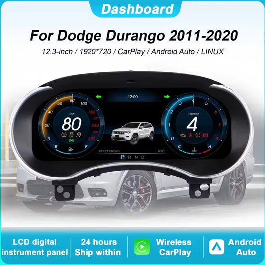 LCD Digital Cluster Dashboard For Dodge Durango 2011-2020 Speedometer CarPlay | PareiAuto