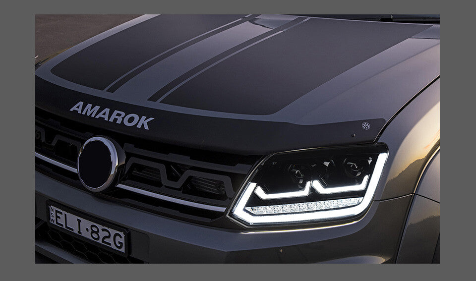 For VW Amarok 2010-2022 LED Headlight Projector Lens DRL Sequential Turn Signal Animation