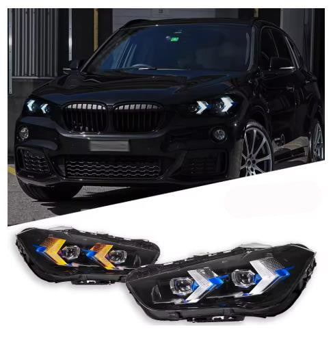 Upgrade LED Headlights For BMW X1 F48 F49 2016-2023 Front DRL Turn Signal Projector Lens LED Headlight Assembly