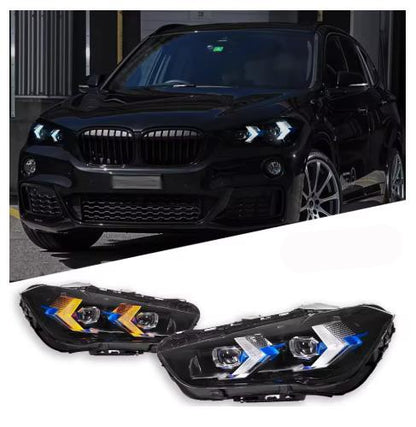 Upgrade LED Headlights For BMW X1 F48 F49 2016-2023 Front DRL Turn Signal Projector Lens LED Headlight Assembly