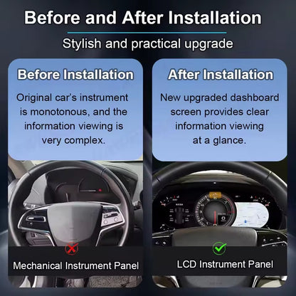12.3" Inch LCD Dashboard For Cadillac ATS 2014 2015 2016 2017 Car Digital Instrument Cluster Speedometer | PareiAuto