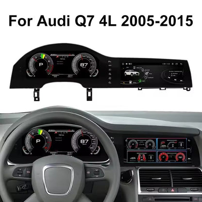 Cluster dash For Audi Q7 4L 2005-2015 Digital screen Carplay Auto speed Dash Cluster Virtual Cockpit 12.3inch+10.25inch | PareiAuto