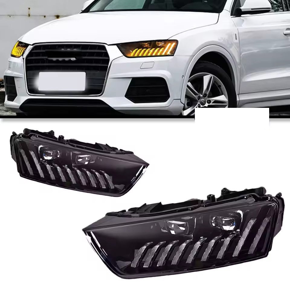 LED Headlight For Audi Q3 2013 2014 2015 2016 2017 2018 Dynamic Turn Signal Start Up Animation Assembly LED Headlight Assembly