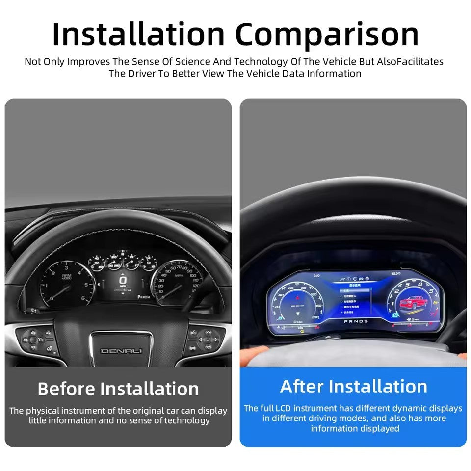 Car LCD Digital Cluster Dashboard Instrument For Chevrolet Silverado GMC SIERRA | PareiAuto
