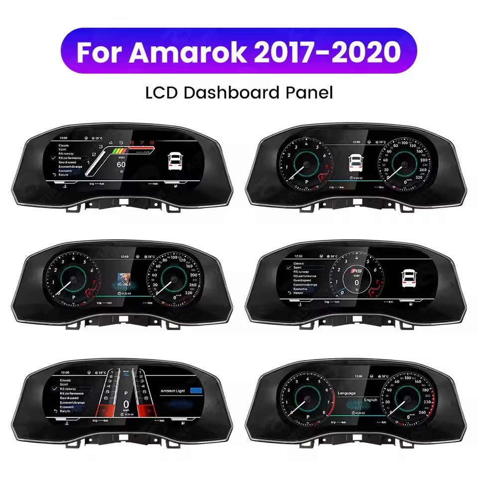 12.3" LCD Digital Cluster For VW Amarok 2017-2020 Dashboard Virtual Instrument | PareiAuto