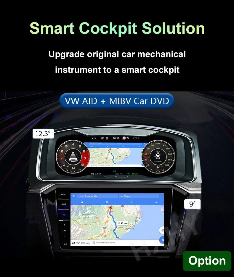 Car LCD Digital Cluster For VW Jetta mk6 2010 2011 2012 2013-2020 Virtual Cockpit SpeedMeter | PareiAuto