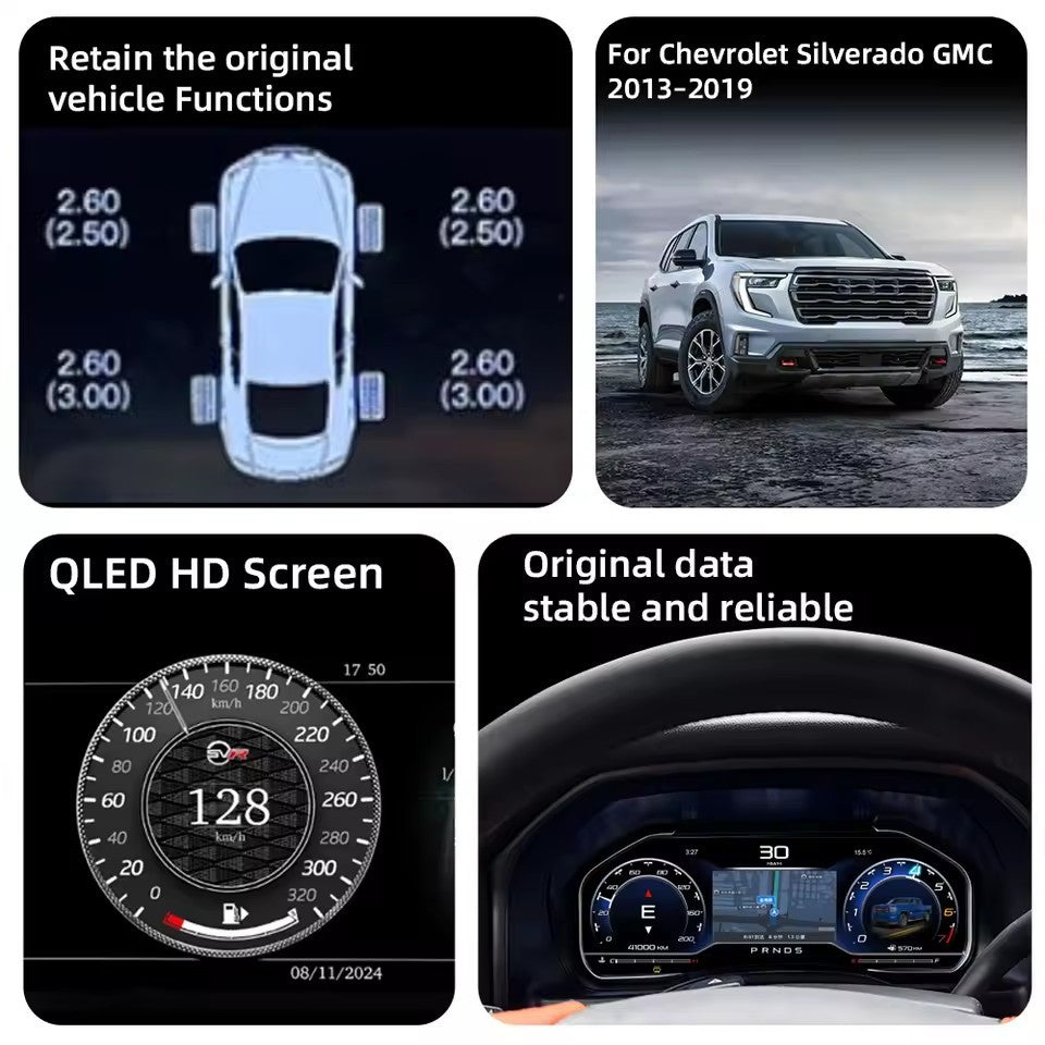 Car LCD Digital Cluster Dashboard Instrument For Chevrolet Silverado GMC SIERRA | PareiAuto