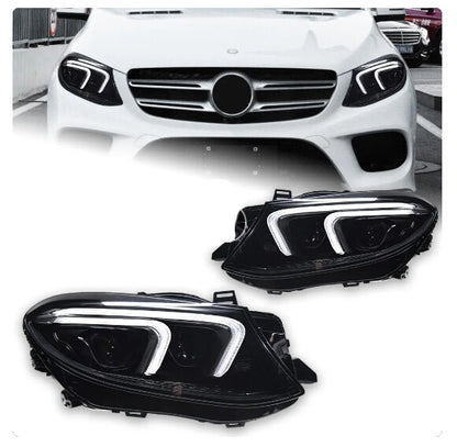 LED Headlight For Benz GLE W166 Class 2015 2016 2017 2018 2019 Dynamic Front Turn Signal HeadLamps LED Headlight Assembly