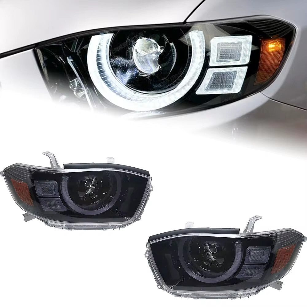 LED Headlights For Toyota 2007-2011 Highlander Kluger Sequential Turn Signal Assembly LED Headlight Assembly