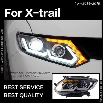 For Nissan X-trail 2014 2015 2016 Rogue LED Headlight DRL Front Turn Signal HeadLamps LED Headlight Assembly