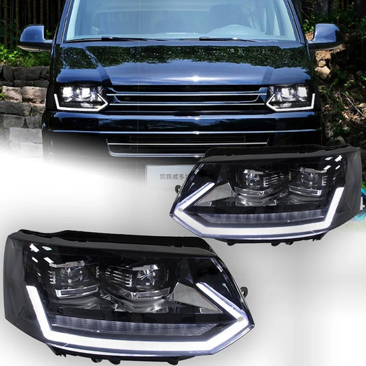 LED Headlight For VW Multivan T5 2014 2015 2016 2017 2018 2019 Dynamic Turn Signal Headlamps Projector Lens LED Headlight Assembly