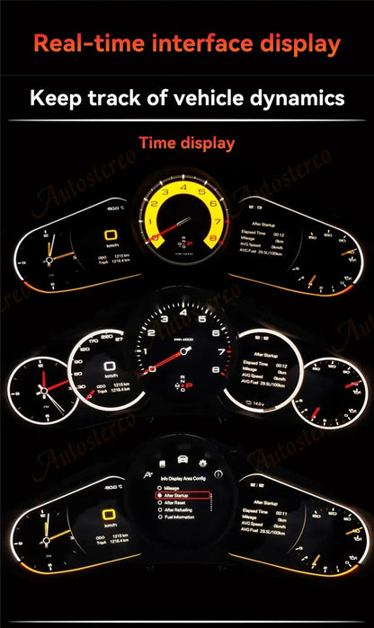 Digital LCD Screen Dashboard For Porsche Panamera 2010 2011 2012 2013 2014 2015 2016 Cluster Speedometer | PareiAuto