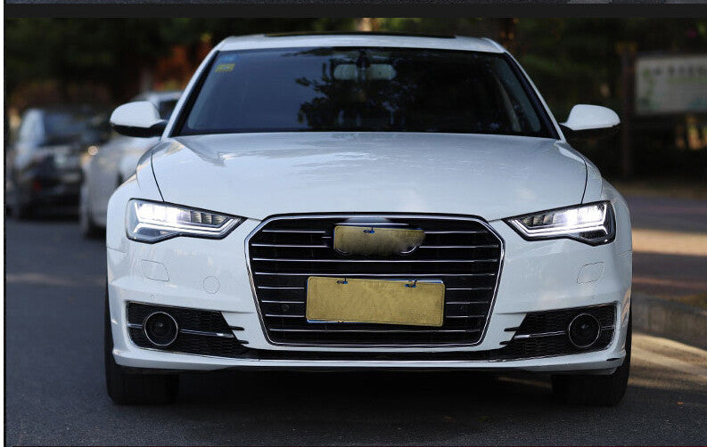 For AUDI A6 A6L C7 2016 2017 2018 Headlights LED Sequential Turn Signal Front DRL Lamps