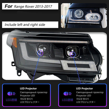 LED DRL Headlight For Range Rover Sport 2013 2014 2015 2016 2017 Start Up Animation Turn Signal Assembly