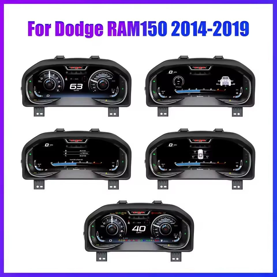For Dodge RAM 1500 2014 2015 2016 2017 2018 2019 12.3" Inch LCD Digital Dashboard Cluster Virtual Instrument | PareiAuto
