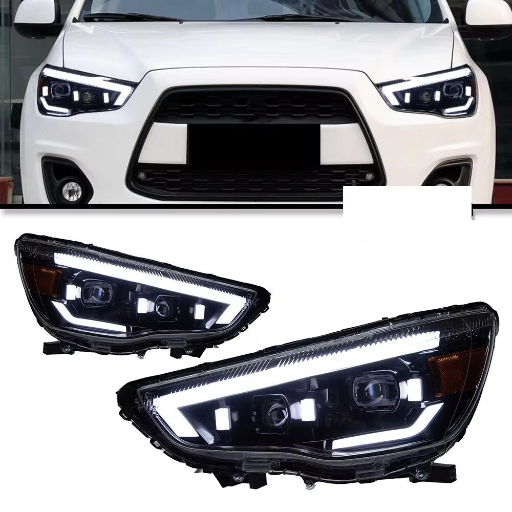 LED Front DRL Headlight For Mitsubishi ASX 2013-2019 Luxury With Dynamic Turn Signal Headlamps LED Headlight Assembly