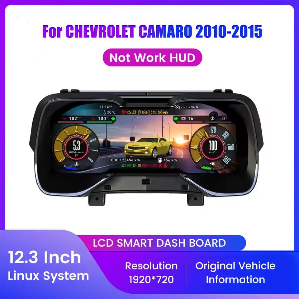 12.3" LCD Digital Dashboard Cluster For CHEVROLET CAMARO 2010 2011 2012 2013 2014 2015 Speedometer | PareiAuto