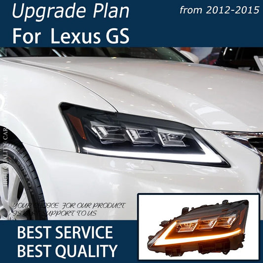 LED Headlights For Lexus GS250 GS350 GS Series 2012-2015 DRL Sequential Turn Signal Lamps LED Headlight Assembly
