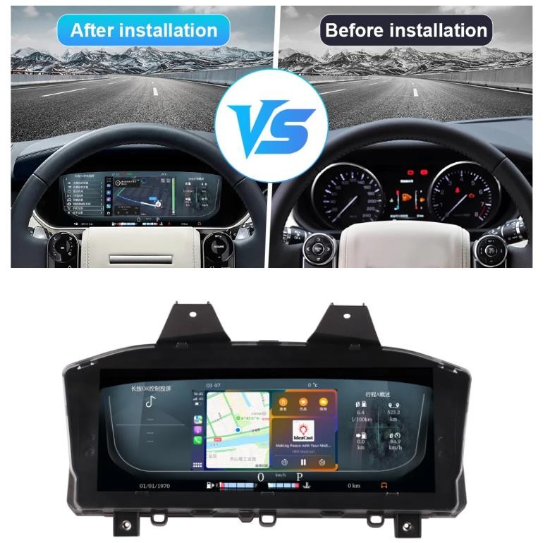 12.3" Inch LCD Digital Cluster Speedometer For Land Rover Range Rover Sport L494 2014 2015 2016 2017 | PareiAuto
