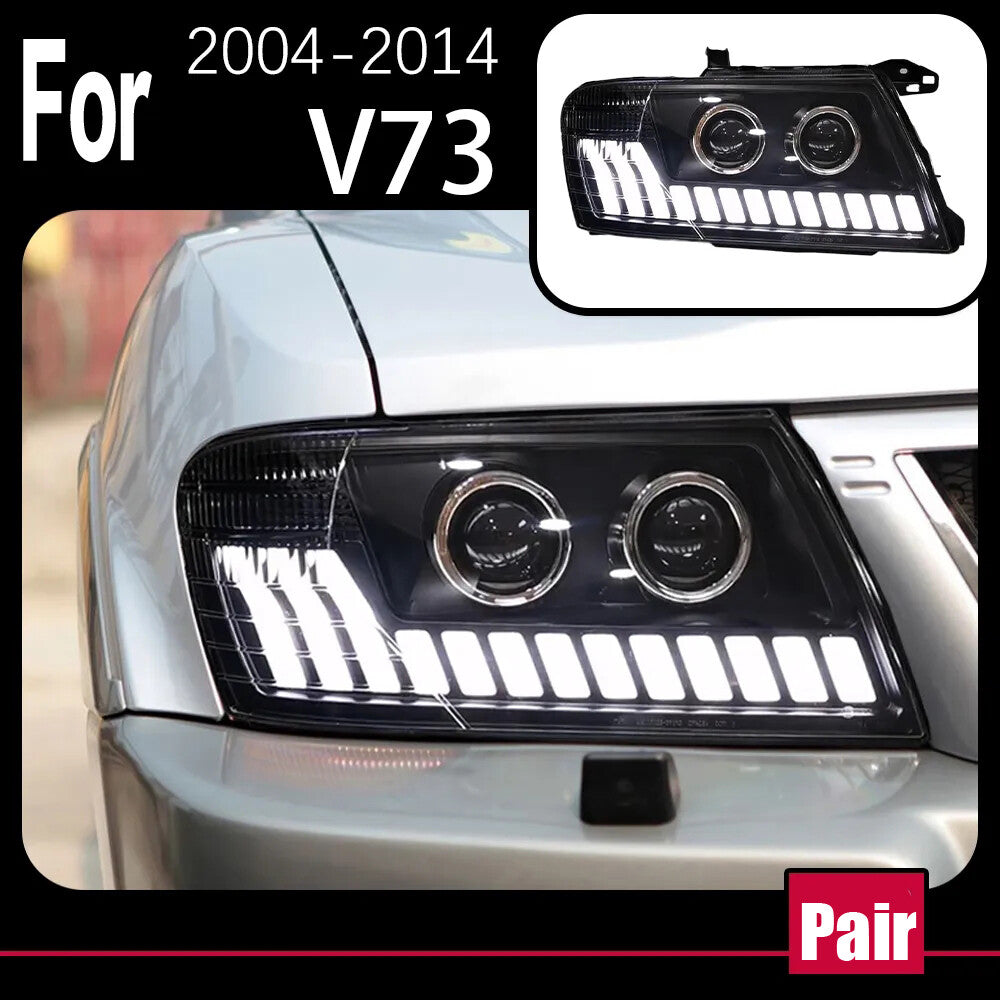 LED Headlights For Mitsubishi Pajero V73 Montero V75 V77 2004-2014 Dynamic Turn Signal DRL Front Headlamps LED Headlight Assembly