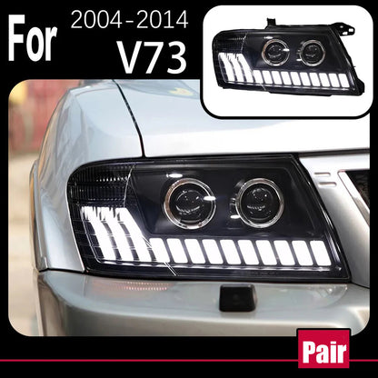 LED Headlights For Mitsubishi Pajero V73 Montero V75 V77 2004-2014 Dynamic Turn Signal DRL Front Headlamps LED Headlight Assembly