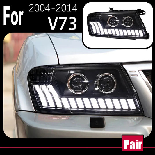 LED Headlights For Mitsubishi Pajero V73 Montero V75 V77 2004-2014 Dynamic Turn Signal DRL Front Headlamps LED Headlight Assembly