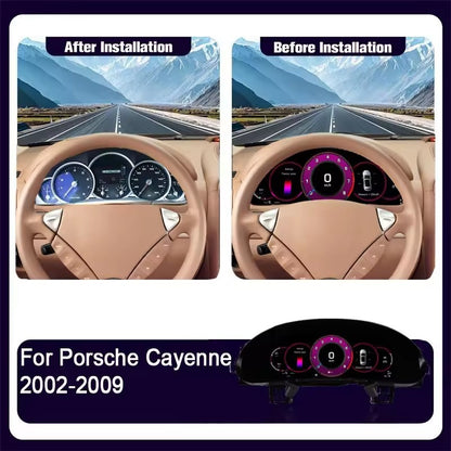 12.3" Inch LCD Digital Instrument Cluster For Porsche Cayenne 2002 2003 2004 2005 2006 2007 2008 2009 Speedometer | PareiAuto