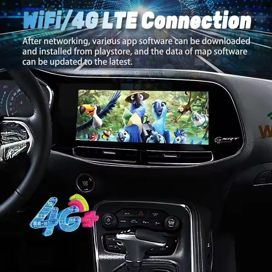 For Dodge Challenger Charger SRT Hellcat 2010-2024 Car Radio Multimedia Player