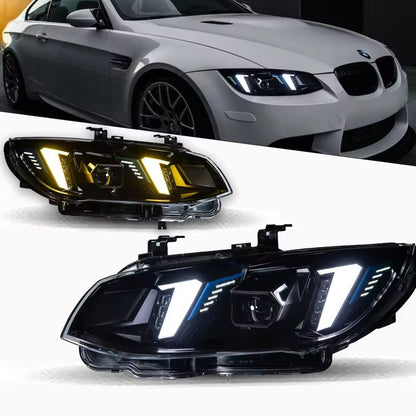 For BMW M3 E92 LED Headlights 2010 2011 2012 2013 E93 HeadLamp DRL Turn Signal Projector Lens LED Headlight Assembly