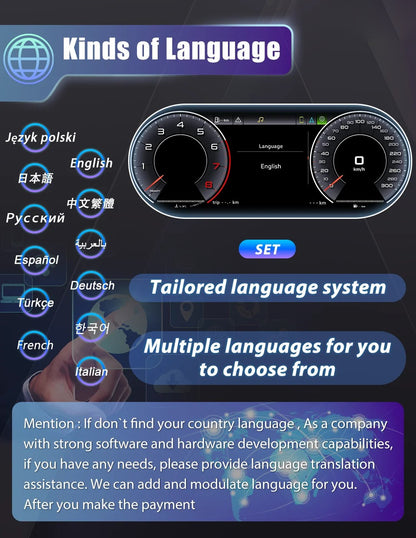 12.3'' Digital Dashboard For Audi A3 S3 8V 2014 2015 2016 2017 2018 2019 Speedometer Virtual Cockpit | PareiAuto