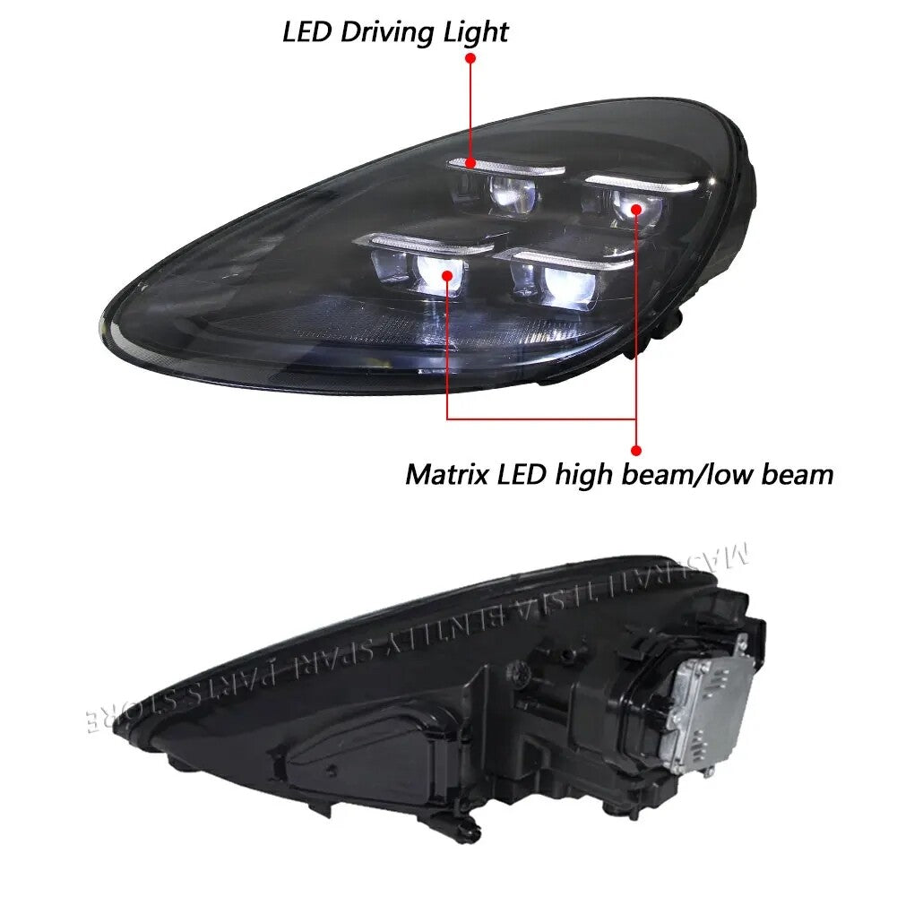 For Porsche Cayenne 2011-2018 Start up Animation Front DRL Lamps LED Headlight Assembly