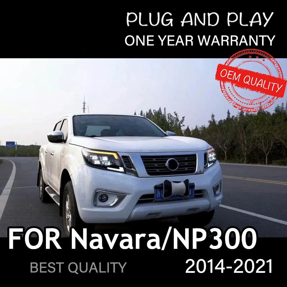LED Headlights Front DRL Sequential Turn Signal Lights For Nissan NAVARA NP300 2014-2021