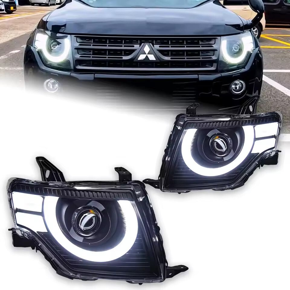 LED Front DRL Headlights For Pajero V97 2006-2021 V93 Montero V87 V95 Sart Up Animation LED Headlight Assembly