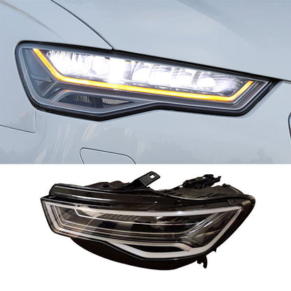 For AUDI A6 A6L C7 2016 2017 2018 Headlights LED Sequential Turn Signal Front DRL Lamps