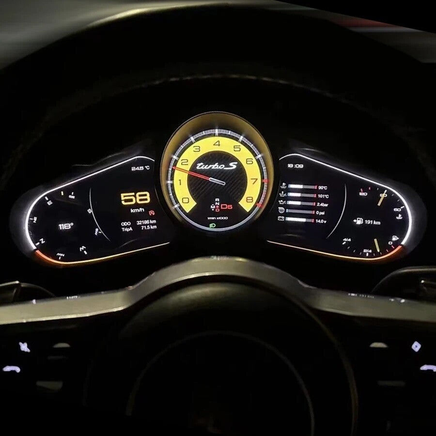 Digital LCD Screen Dashboard For Porsche Panamera 2010 2011 2012 2013 2014 2015 2016 Cluster Speedometer | PareiAuto