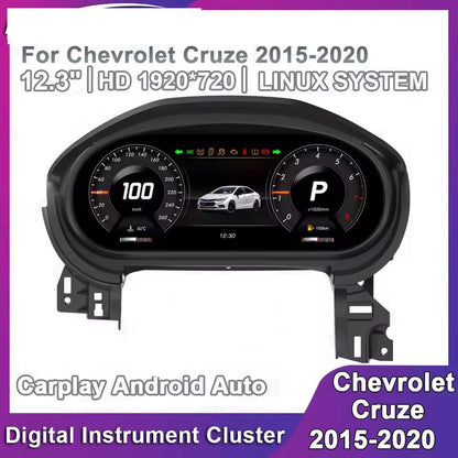 12.3" LCD Dashboard For Chevrolet Cruze 2015-2020 Car Digital Instrument Cluster | PareiAuto