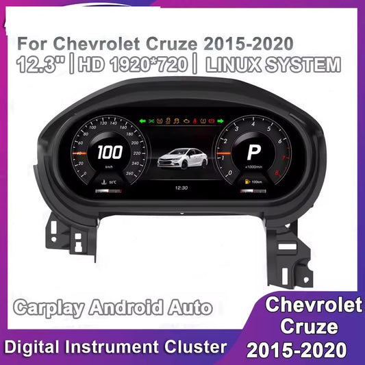 12.3" LCD Dashboard For Chevrolet Cruze 2015-2020 Car Digital Instrument Cluster | PareiAuto
