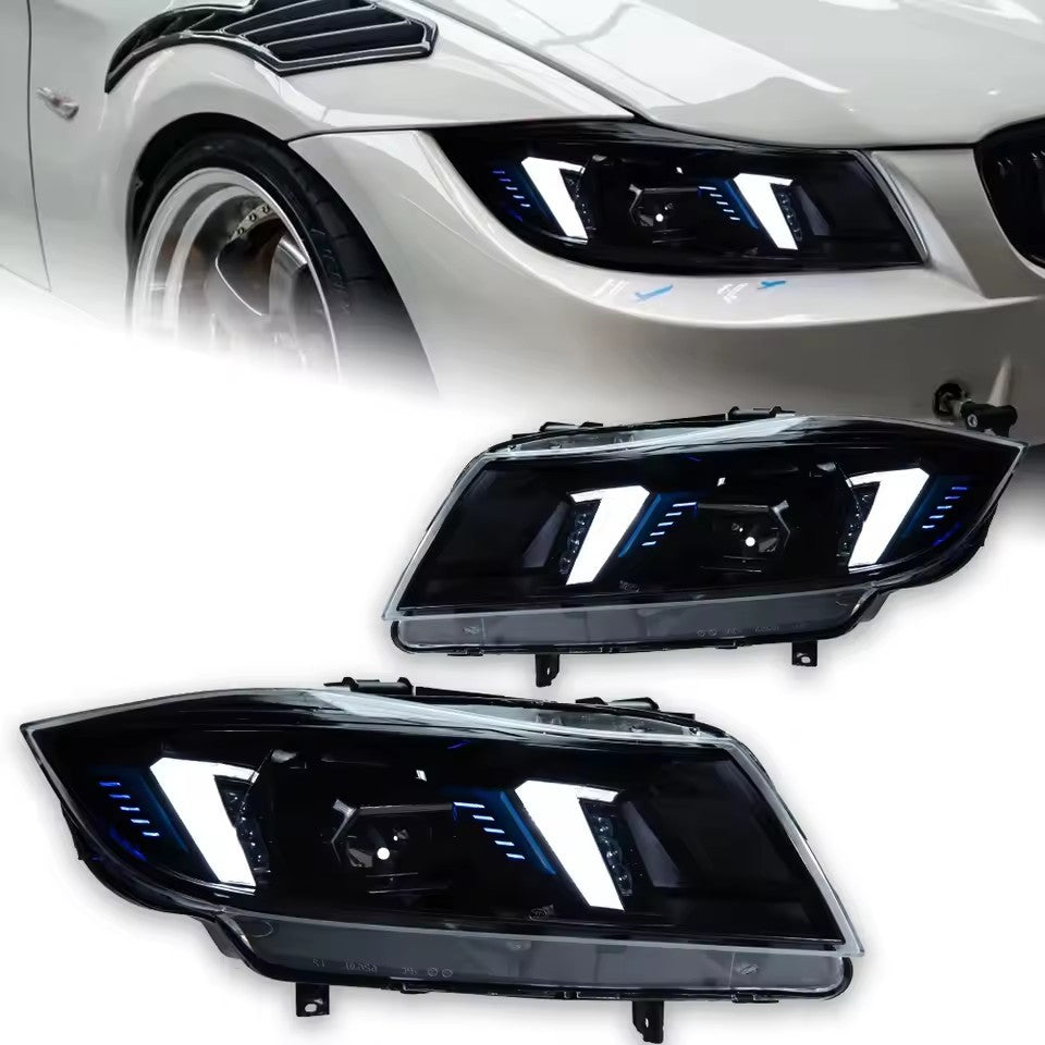 For BMW E90 320i 323i 325 330 335 2005-2012 LED Headlight Head Lamps DRL Upgrade LED Headlight Assembly
