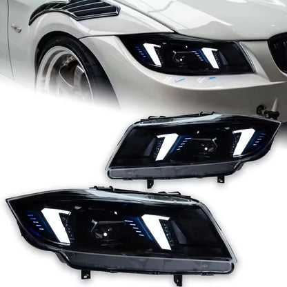 For BMW E90 320i 323i 325 330 335 2005-2012 LED Headlight Head Lamps DRL Upgrade LED Headlight Assembly