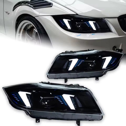 For BMW E90 320i 323i 325 330 335 2005-2012 LED Headlight Head Lamps DRL Upgrade LED Headlight Assembly