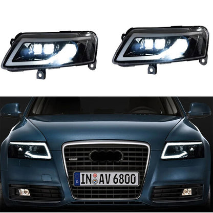 LED Headlight Assembly For Audi A6 A6L C6 S6 2004-2011 Sequential Animation Lamp LED Headlight Assembly