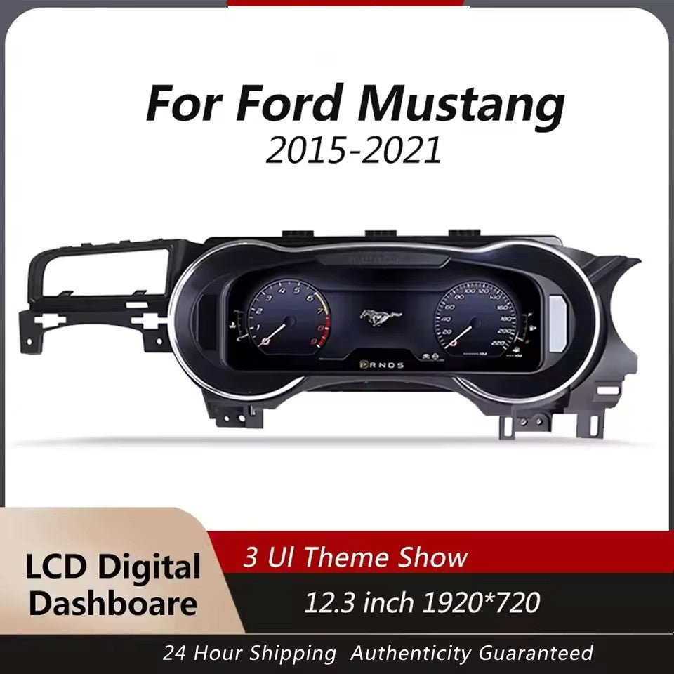 12.3" Inch Digital Instrument Cluster for Ford Mustang 2015-2021 Dashboard Speedometer | PareiAuto