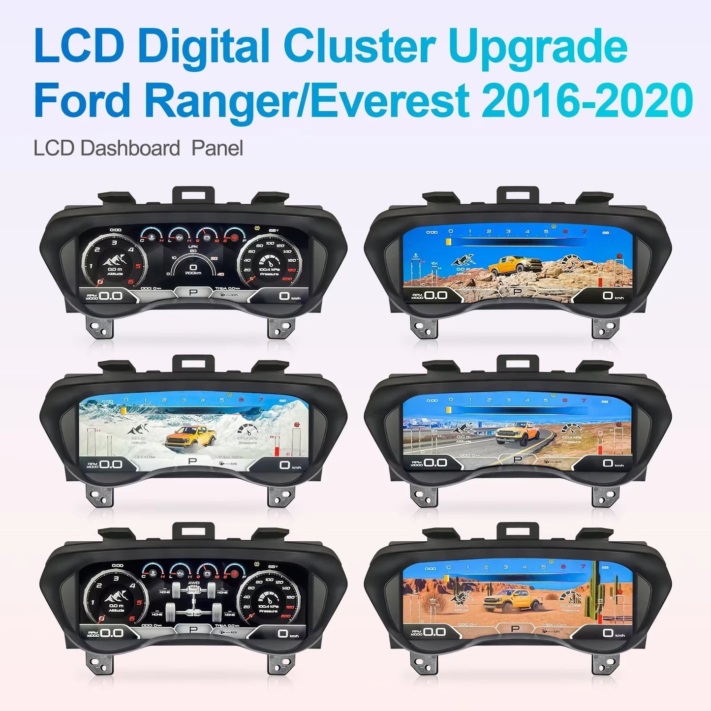 Digital Cluster Virtual Cockpit Speed Meter For Ford Everest Ranger T7 T8 2016-2020 LCD Instrument Panel Dashboard Display | PareiAuto