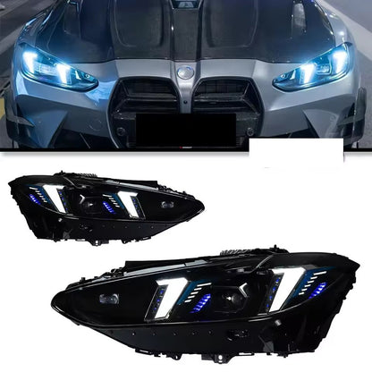 For BMW G22 4 Series 2020 2021 2022 2023 LED  DRL Headlight LCI Angel eye Styling Dual Projector Lens LED Headlight Assembly