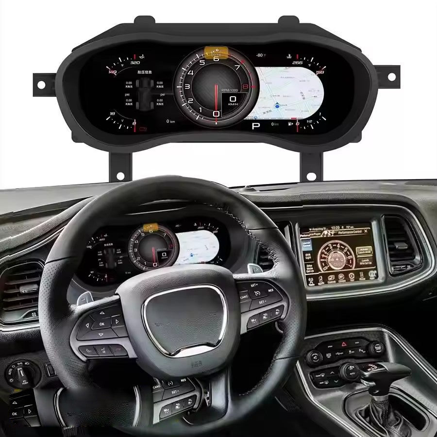 For Dodge Challenger 12.3" Inch LCD Digital Instrument Cluster For 2012-2018 With Carplay | PareiAuto