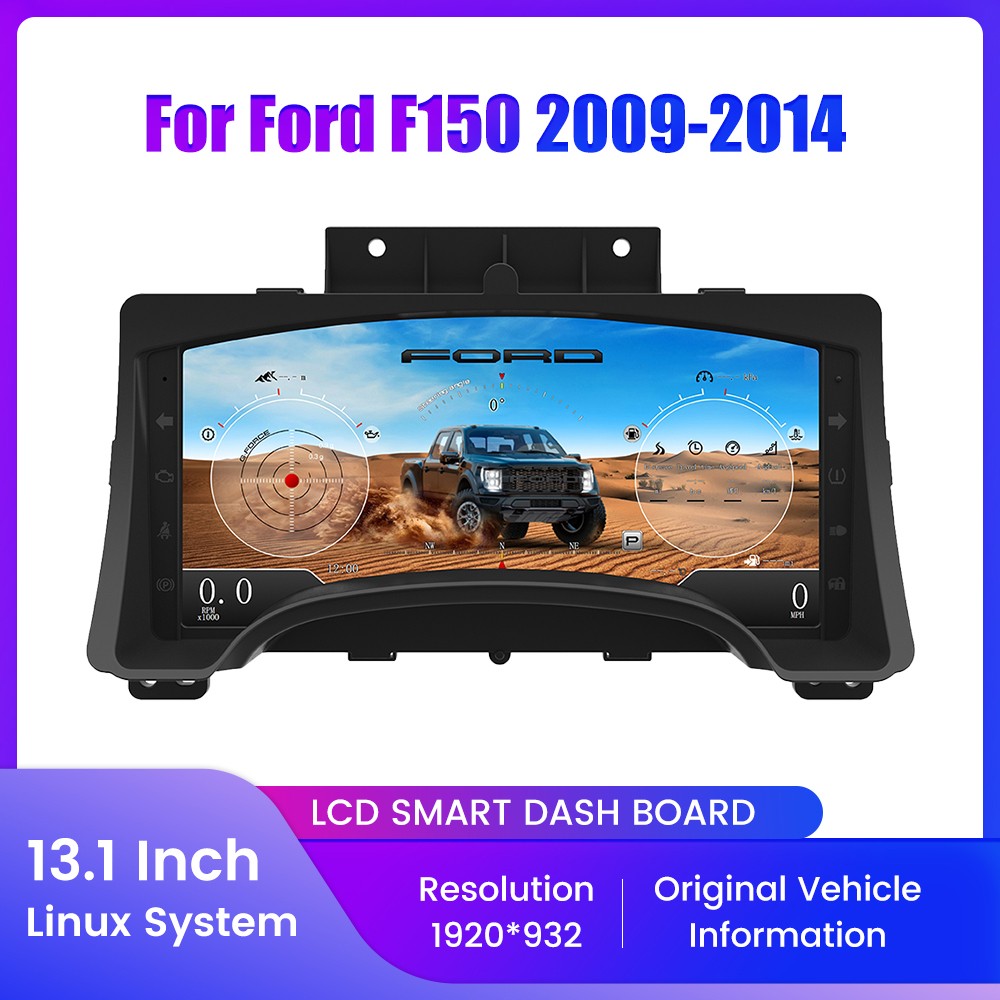 13.1" Inch LCD Digital Dashboard Cluster For Ford F150 2009-2014 Speedometer Virtual | PareiAuto