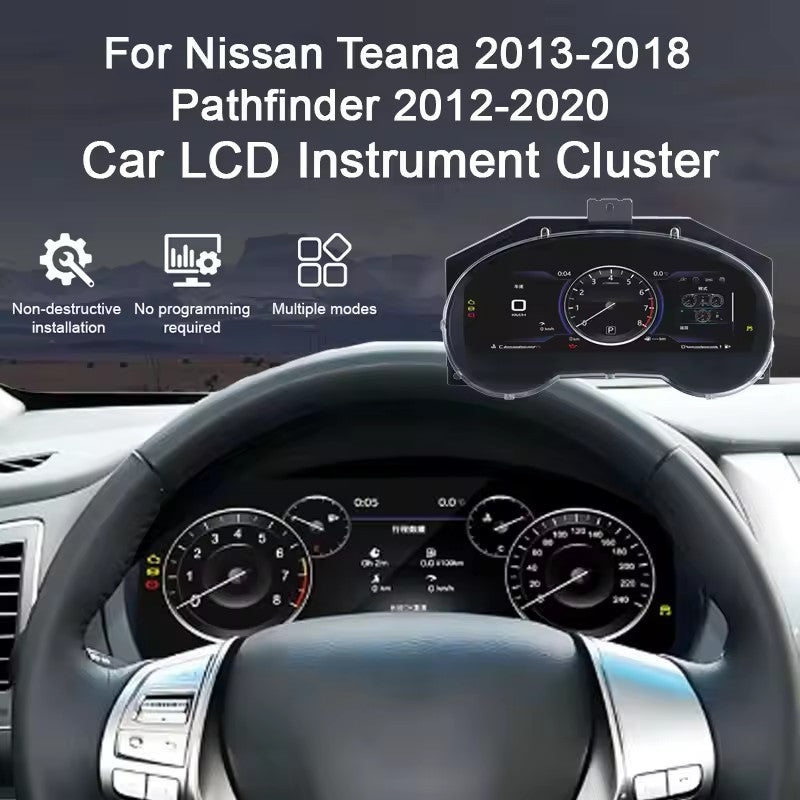 12.3" Inch Lcd Dashboard Display For Nissan Pathfinder 2012-2020 Speedometer Virtual Cockpit Screen Digital Cluster Instrument CarPlay | PareiAuto