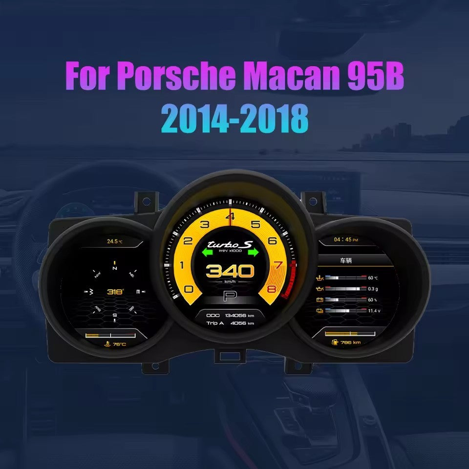 LCD Digital Dashboard Cluster For Porsche Macan 95B Boxster 718 Instrument Panel | PareiAuto